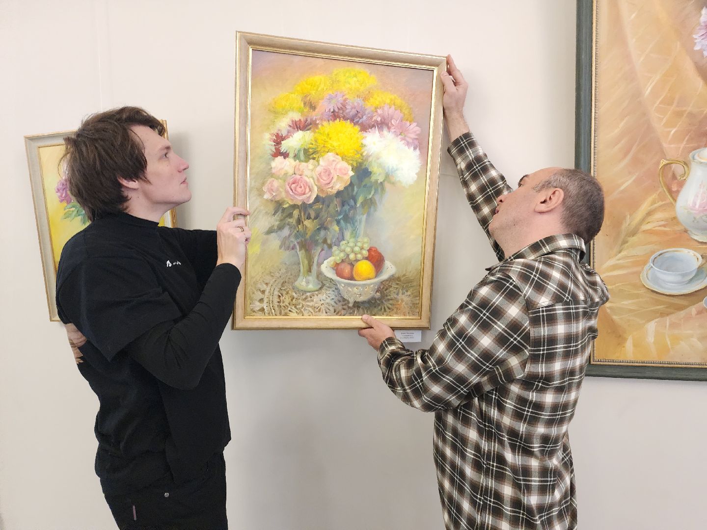 фрязино, художественная выставка, художники, живопись, картины, открытие выставки, натюрморт,