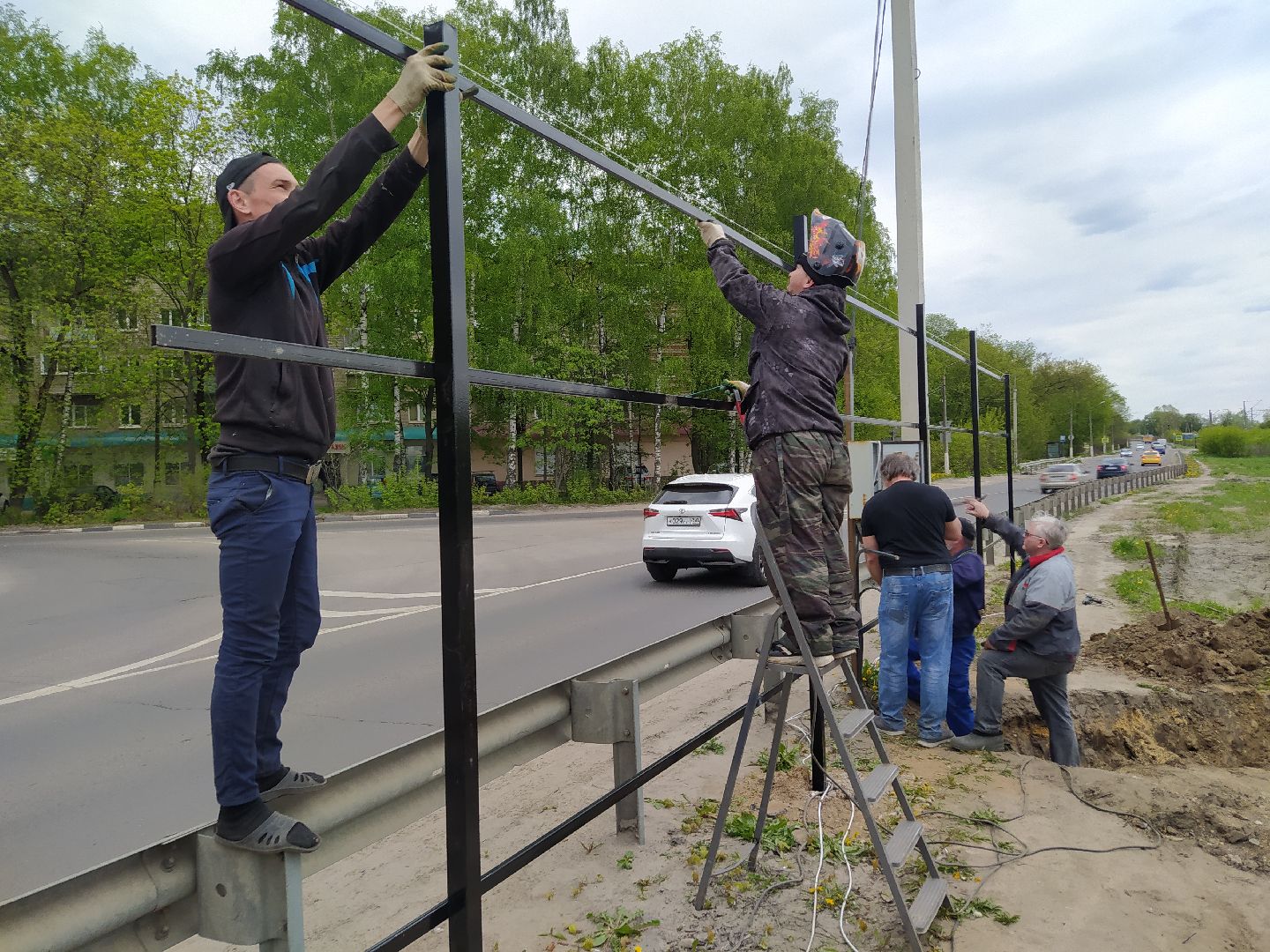 Шумозащитный экран, конструкция, дорога