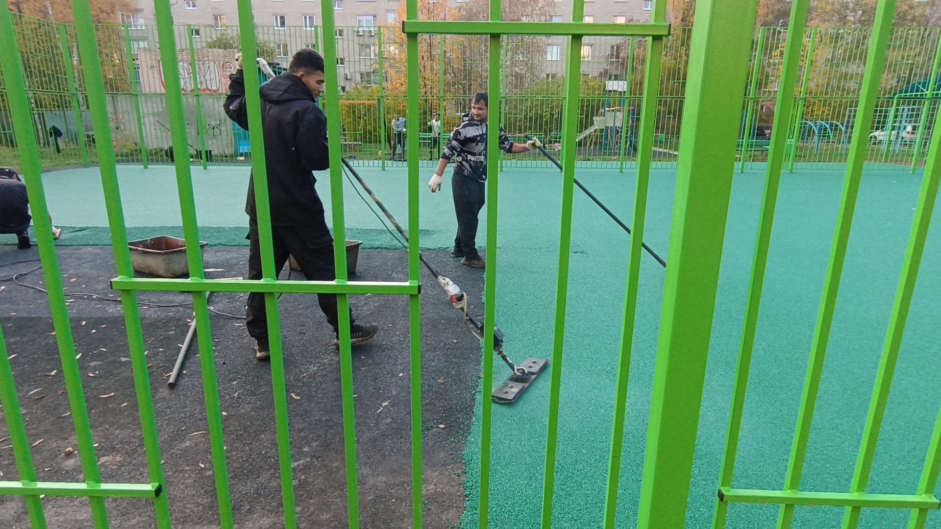 спортивная площадка, лобня, двор,