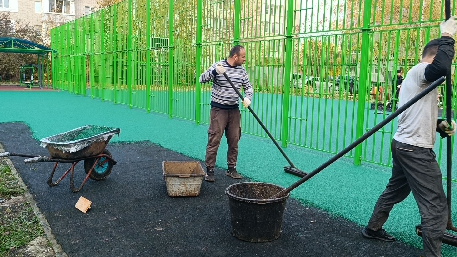 спортивная площадка, лобня, двор,