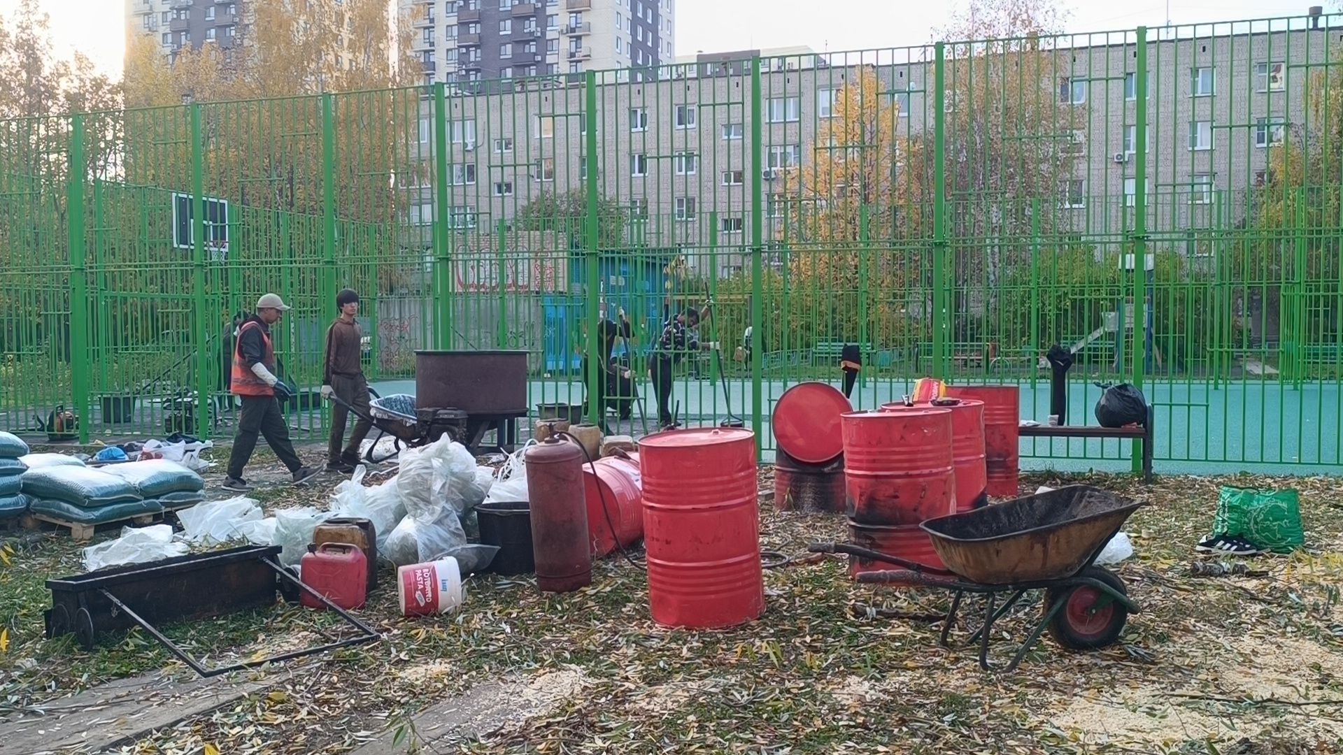 спортивная площадка, лобня, двор,