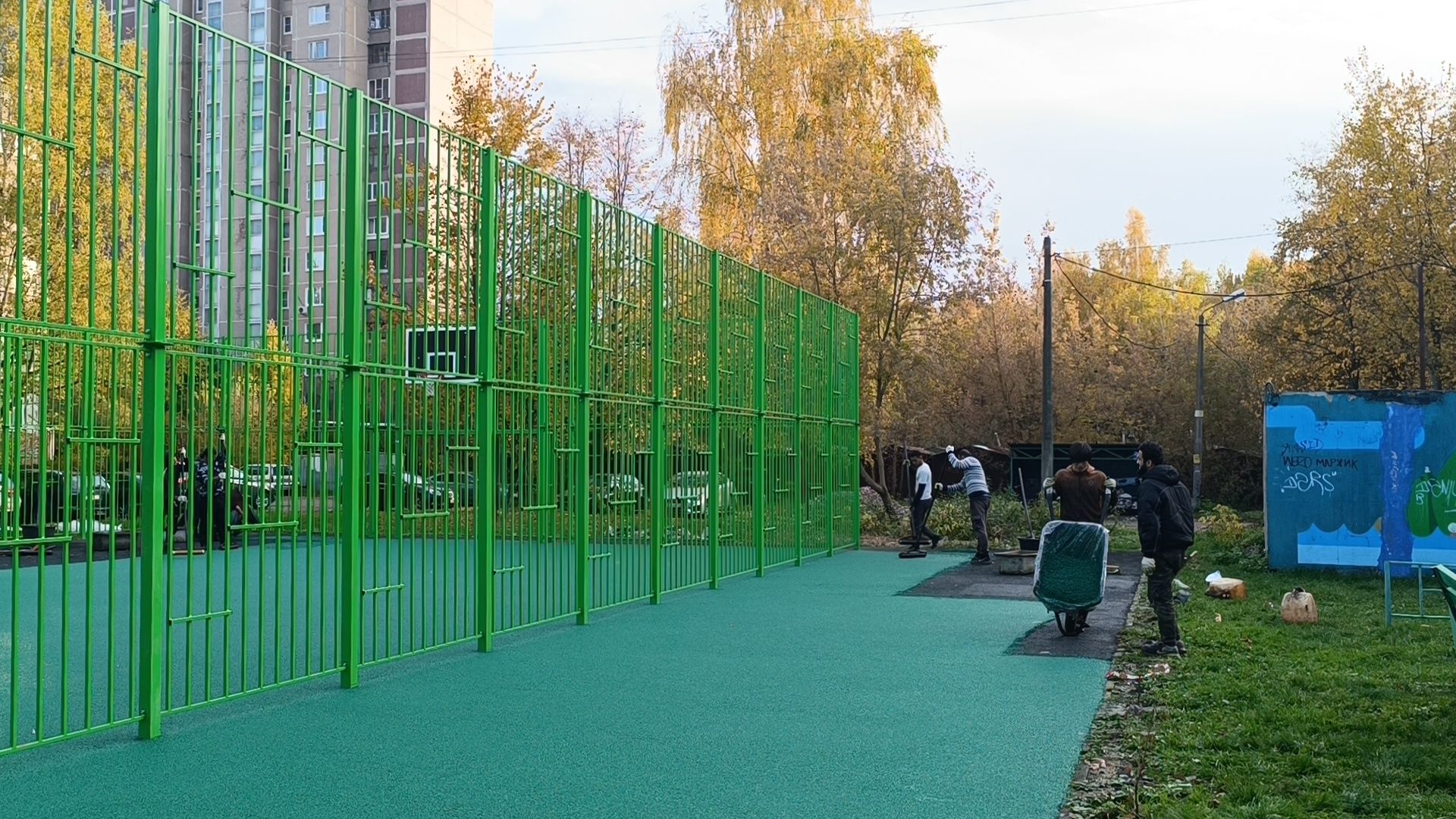 спортивная площадка, лобня, двор,