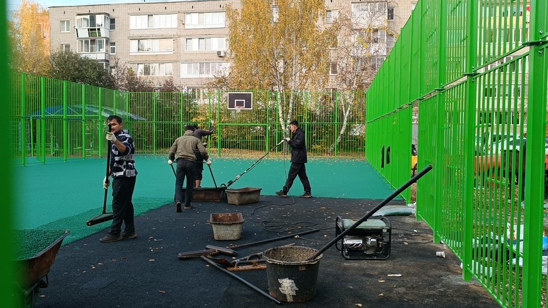 спортивная площадка, лобня, двор,