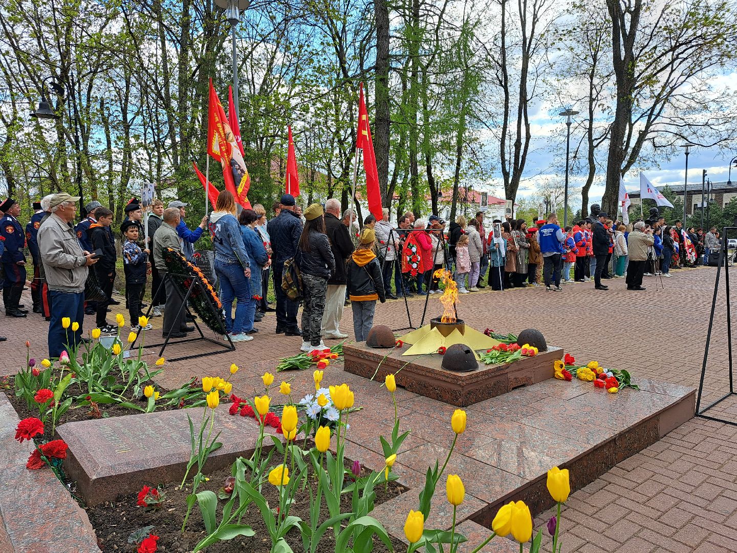 Рузский городской округ, Руза, День Победы, митинг, Вечный огонь