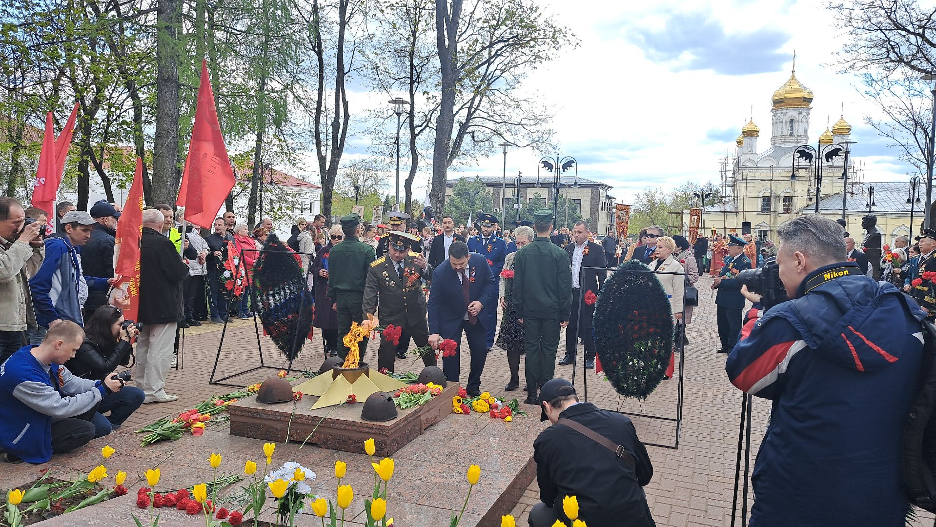 Рузский городской округ, Руза, День Победы, митинг, Вечный огонь