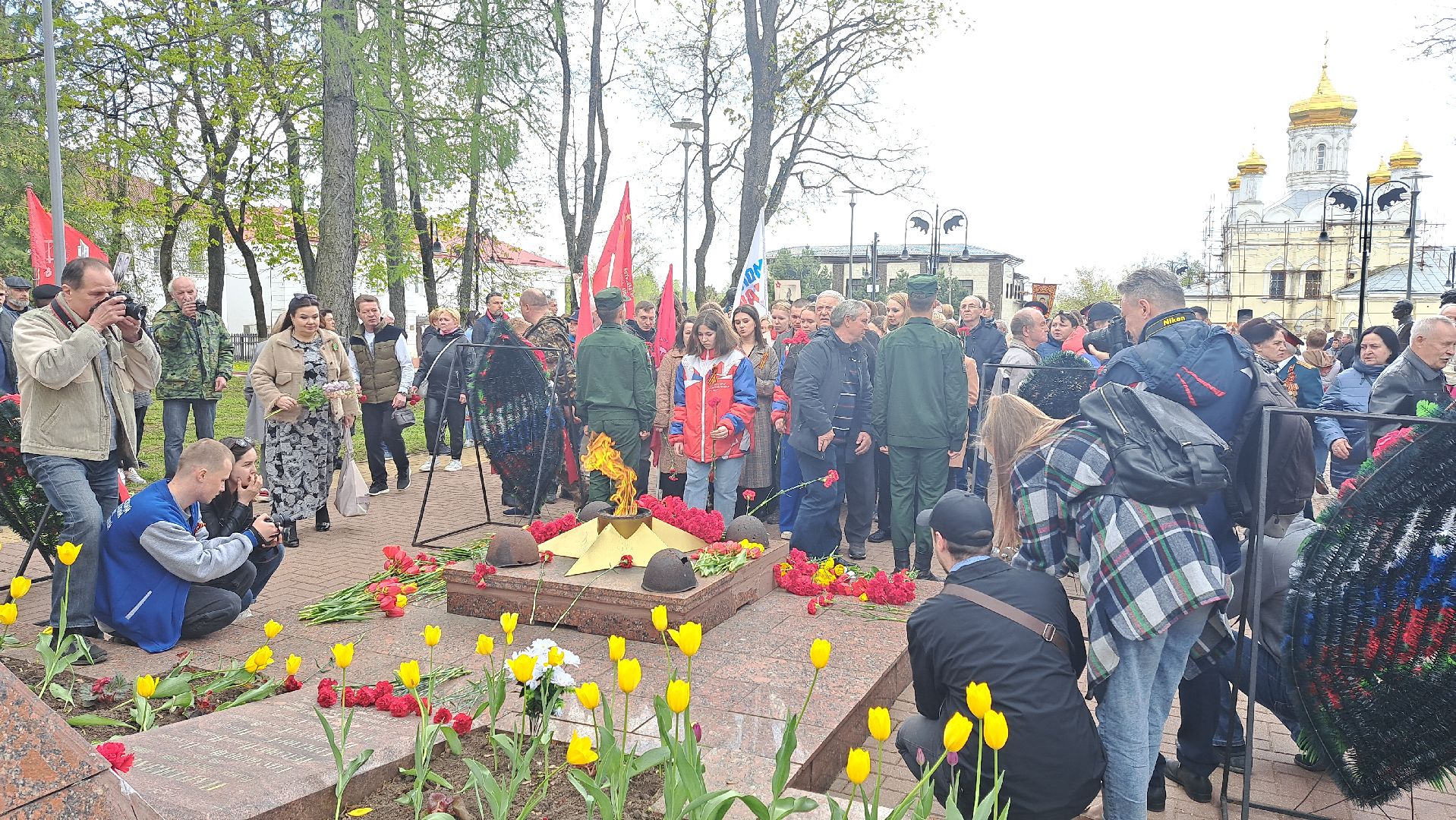 Рузский городской округ, Руза, День Победы, митинг, Вечный огонь