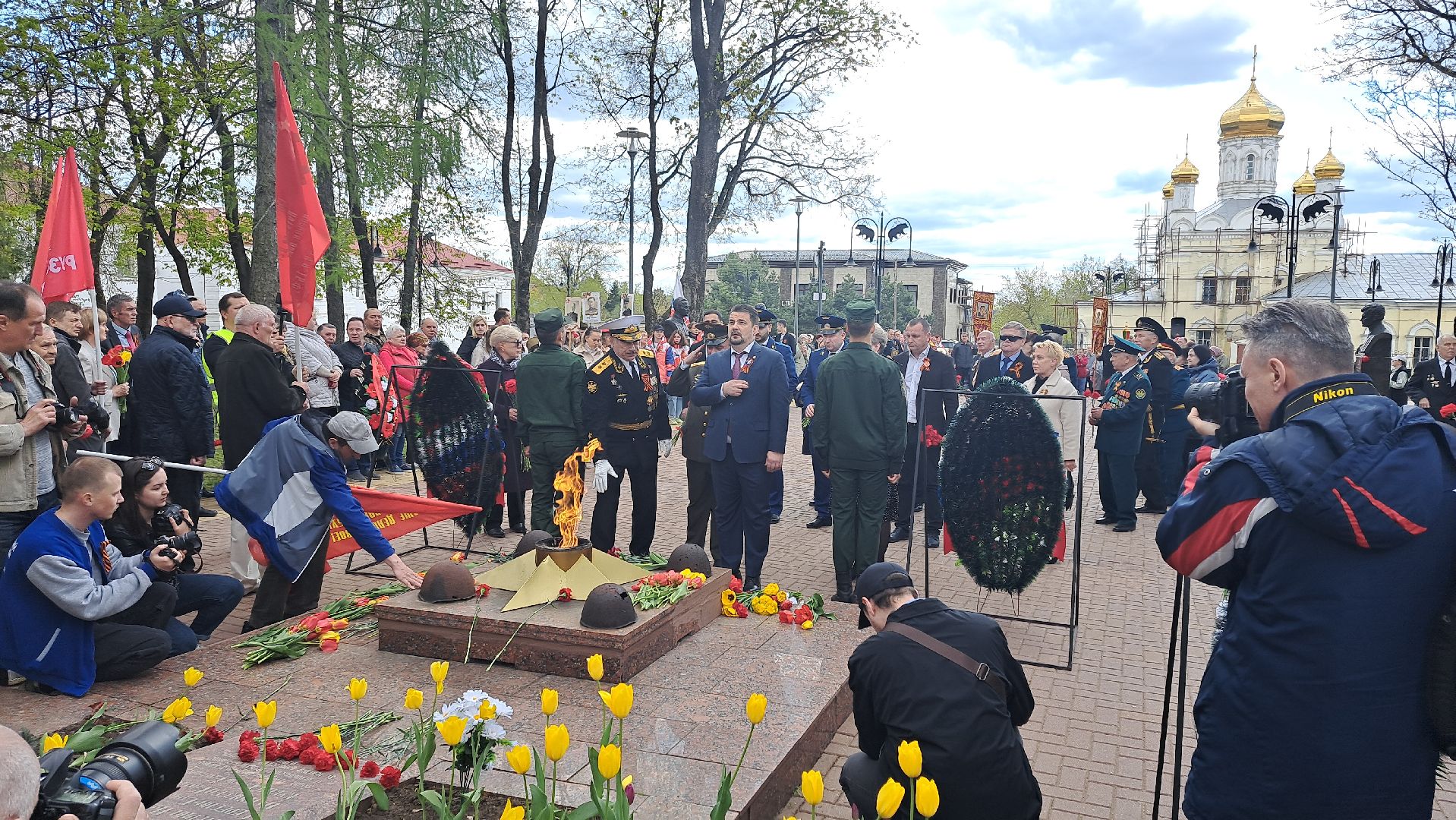Рузский городской округ, Руза, День Победы, митинг, Вечный огонь