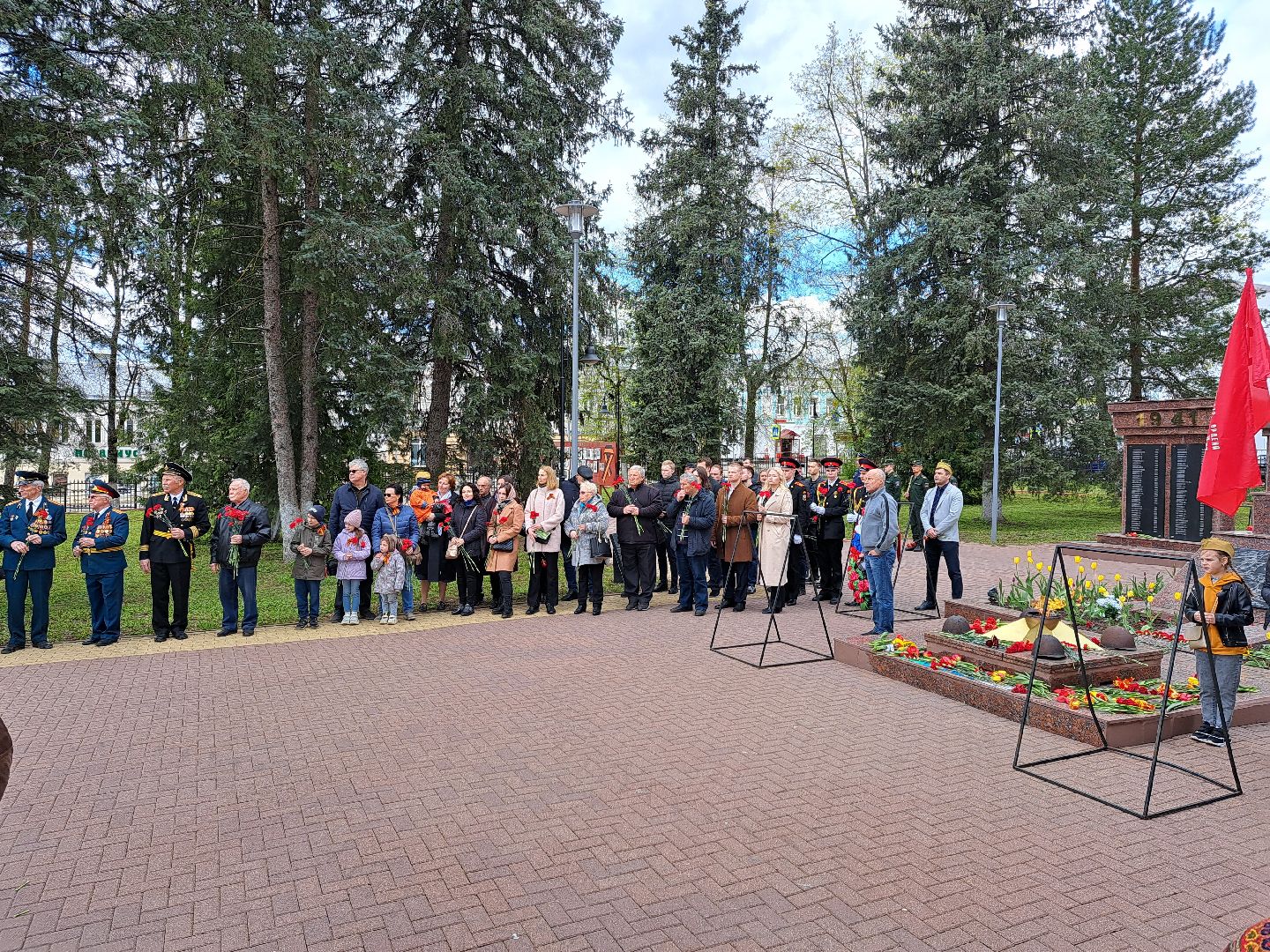 Рузский городской округ, Руза, День Победы, митинг, Вечный огонь