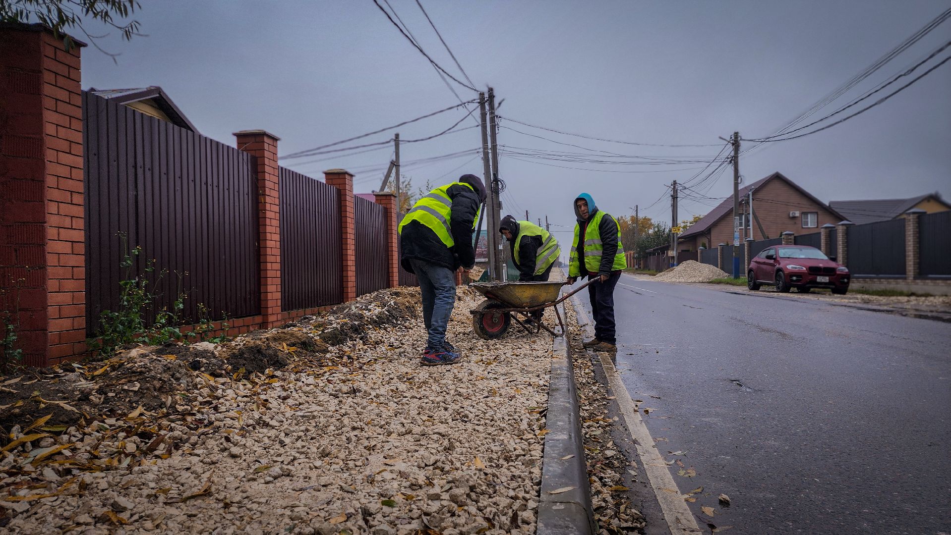строительство тротуаров, новые тротуары в раменском округе,новые тротуары в деревне паткино,
