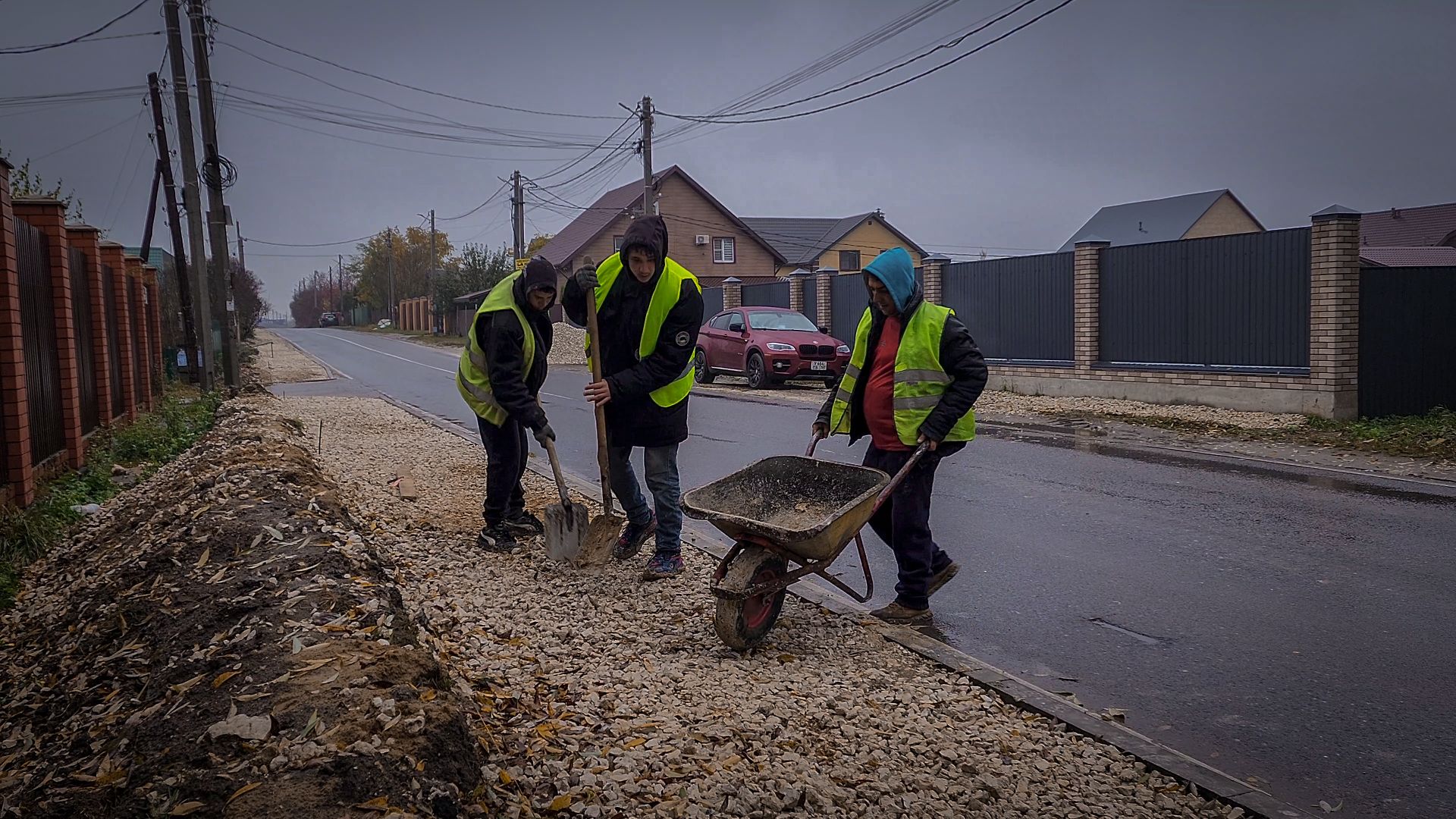 строительство тротуаров, новые тротуары в раменском округе,новые тротуары в деревне паткино,