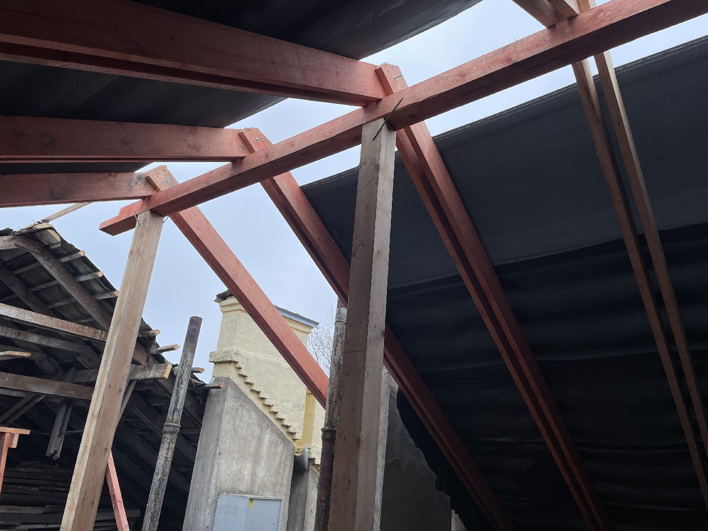 Строительство, крыша