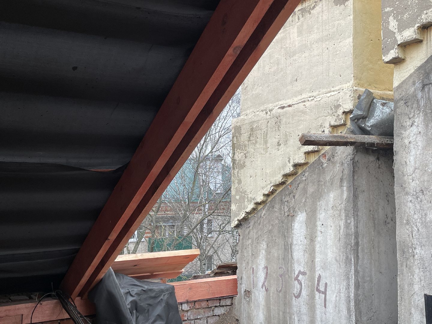 Строительство, крыша