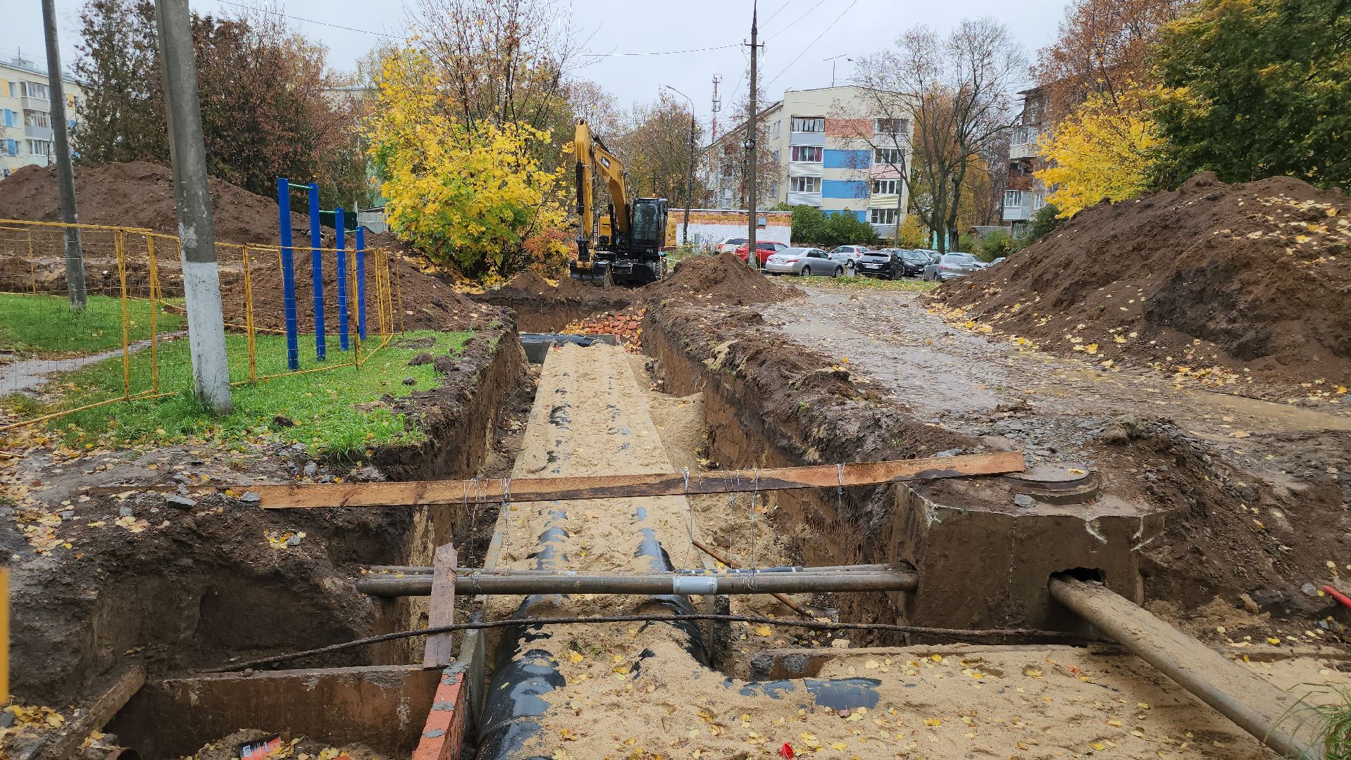 кашира, благоустройство, теплотрасса, ремонт теплосетей, жкх, отопление, горячая вода,