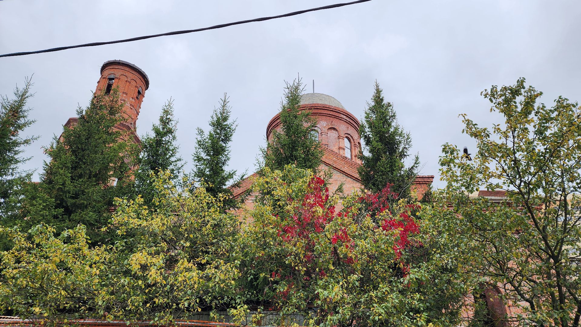 купол над храмом, Крест , Храм, Лобня, церковь,