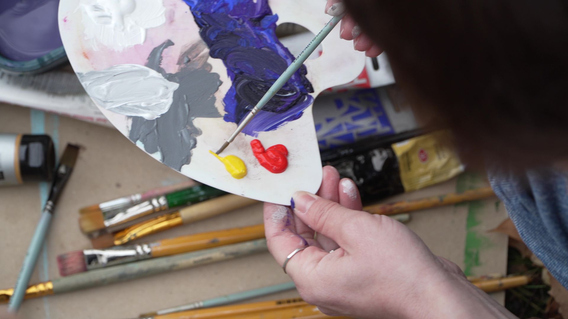 Реутов, рисунки,деревья, натуральные холсты,