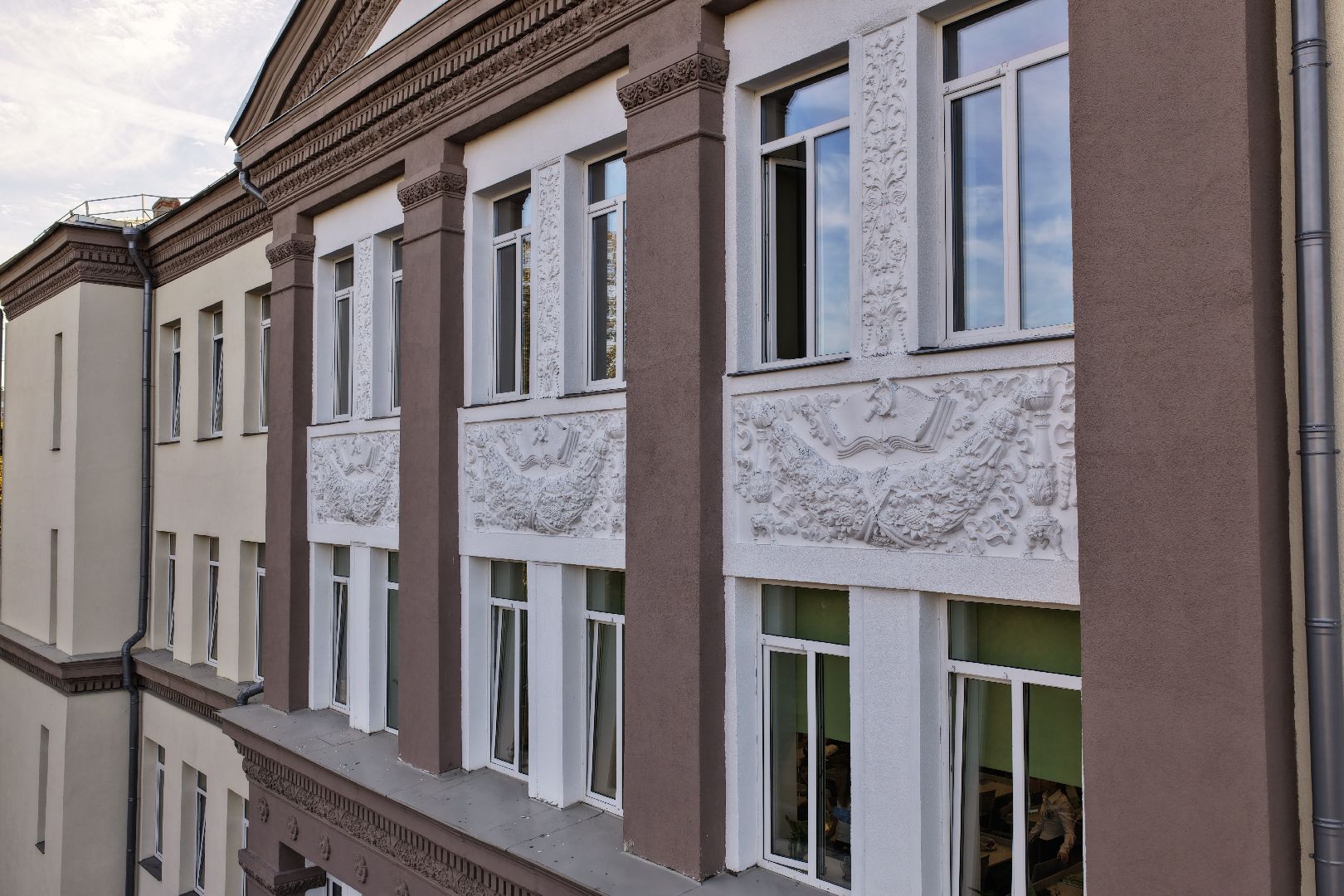 видео с коптера, школа 8 в химках,