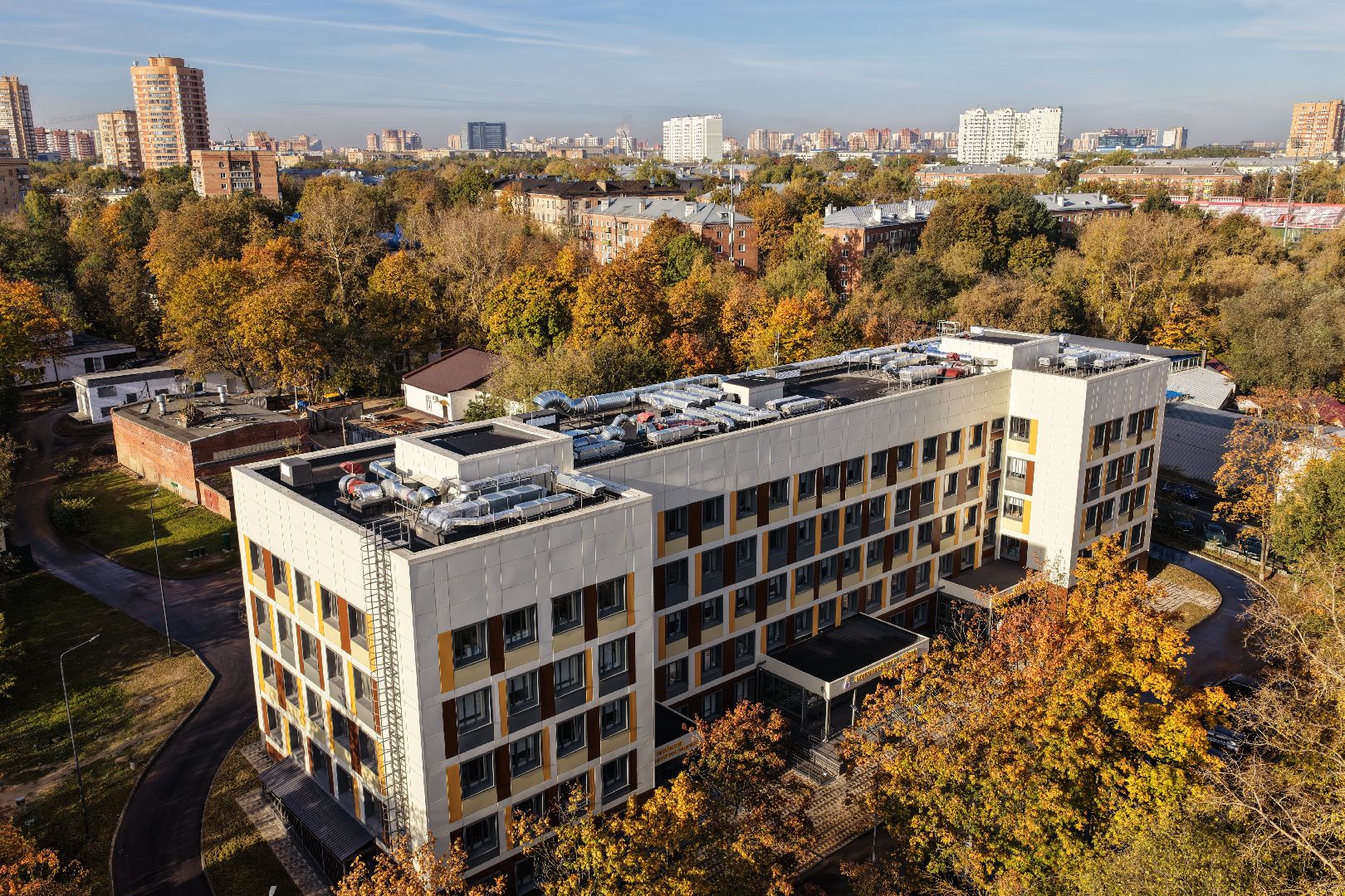 видео с коптера, роддом в химках, медицина в химках,