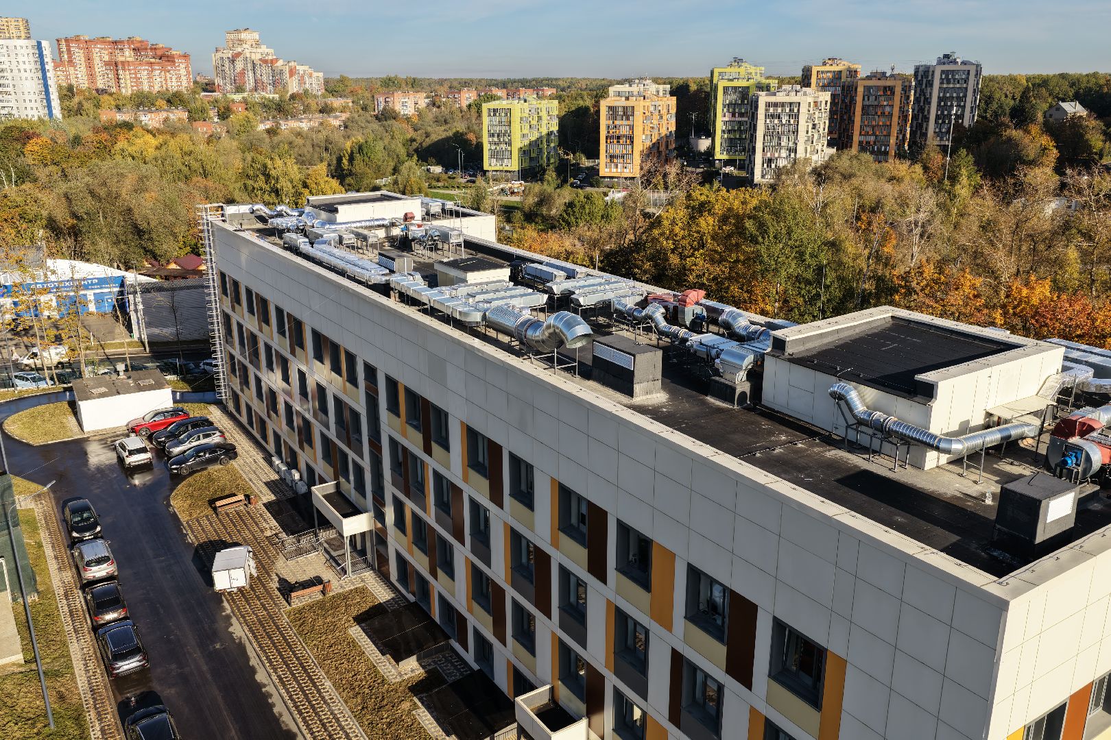 видео с коптера, роддом в химках, медицина в химках,
