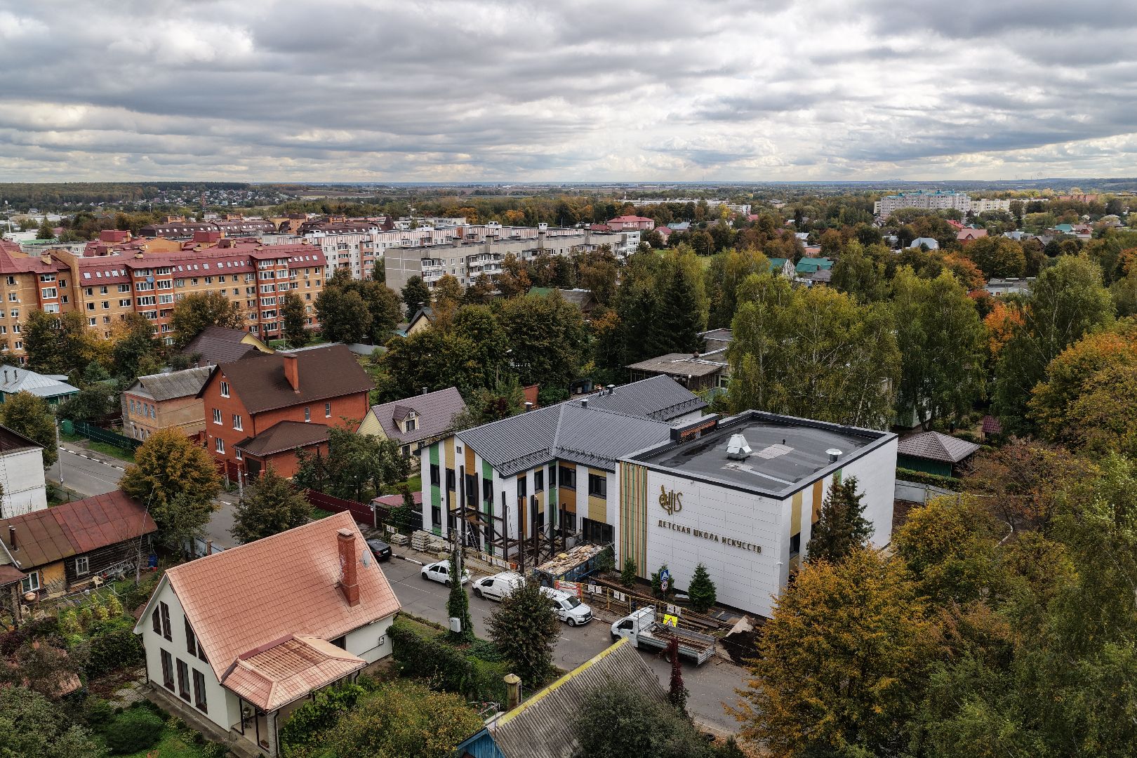 видео с коптера, школа искусств бронницы,