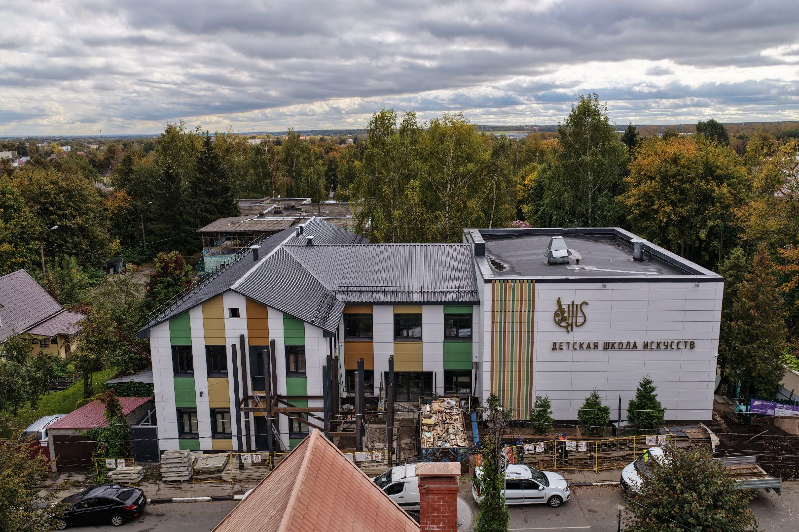 видео с коптера, школа искусств бронницы,