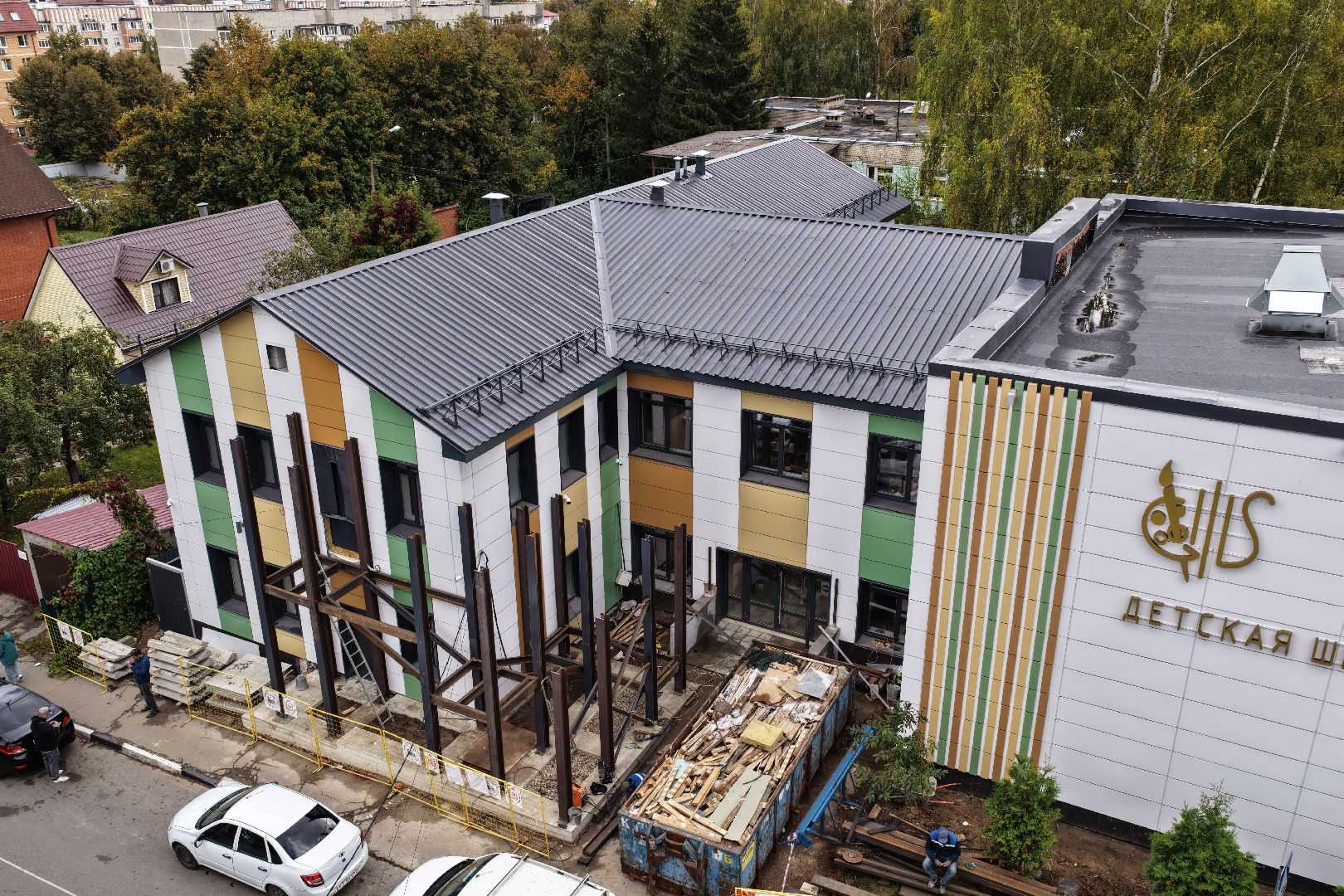 видео с коптера, школа искусств бронницы,