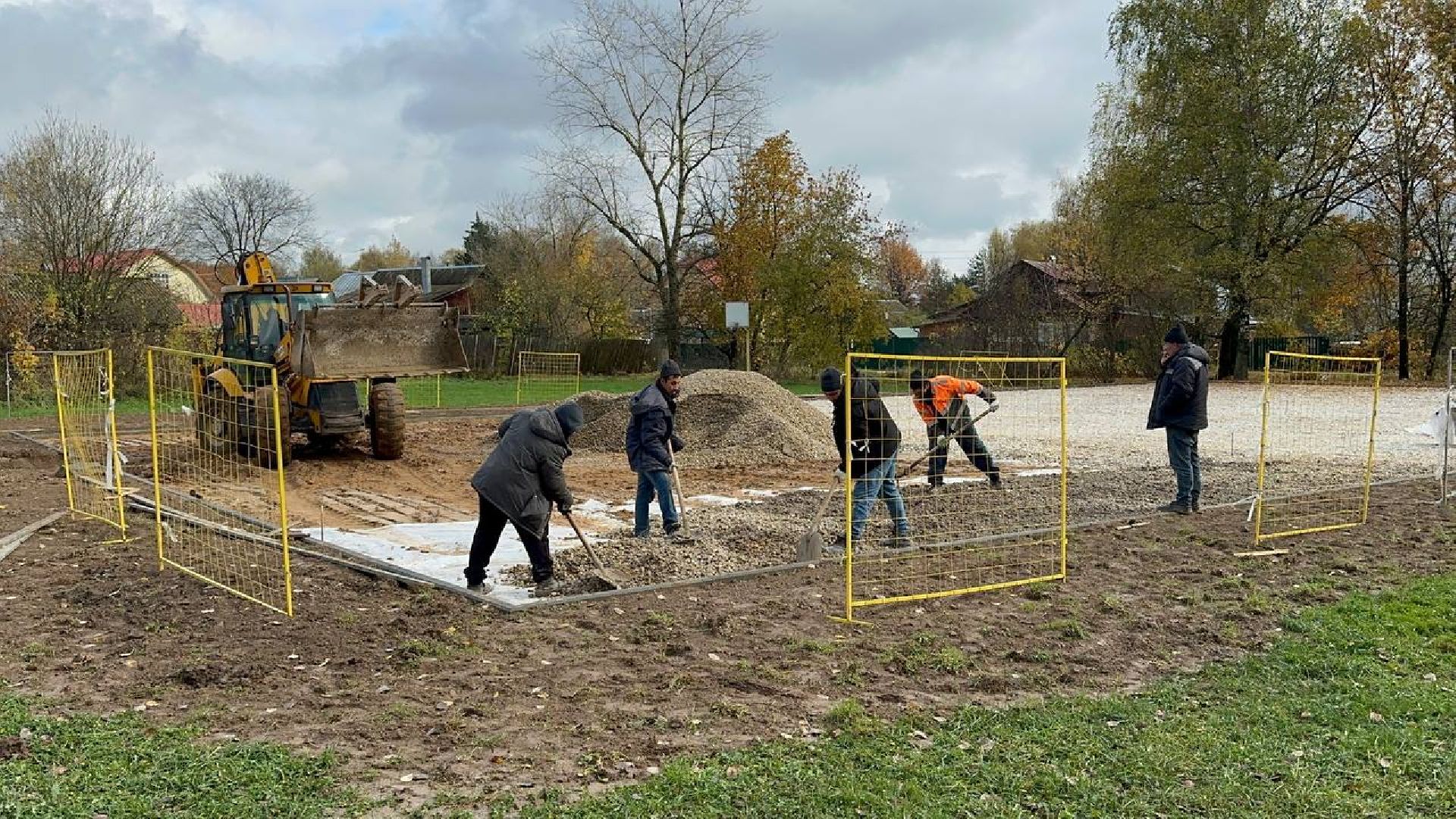 спортивная площадка, домодедово, строительство,