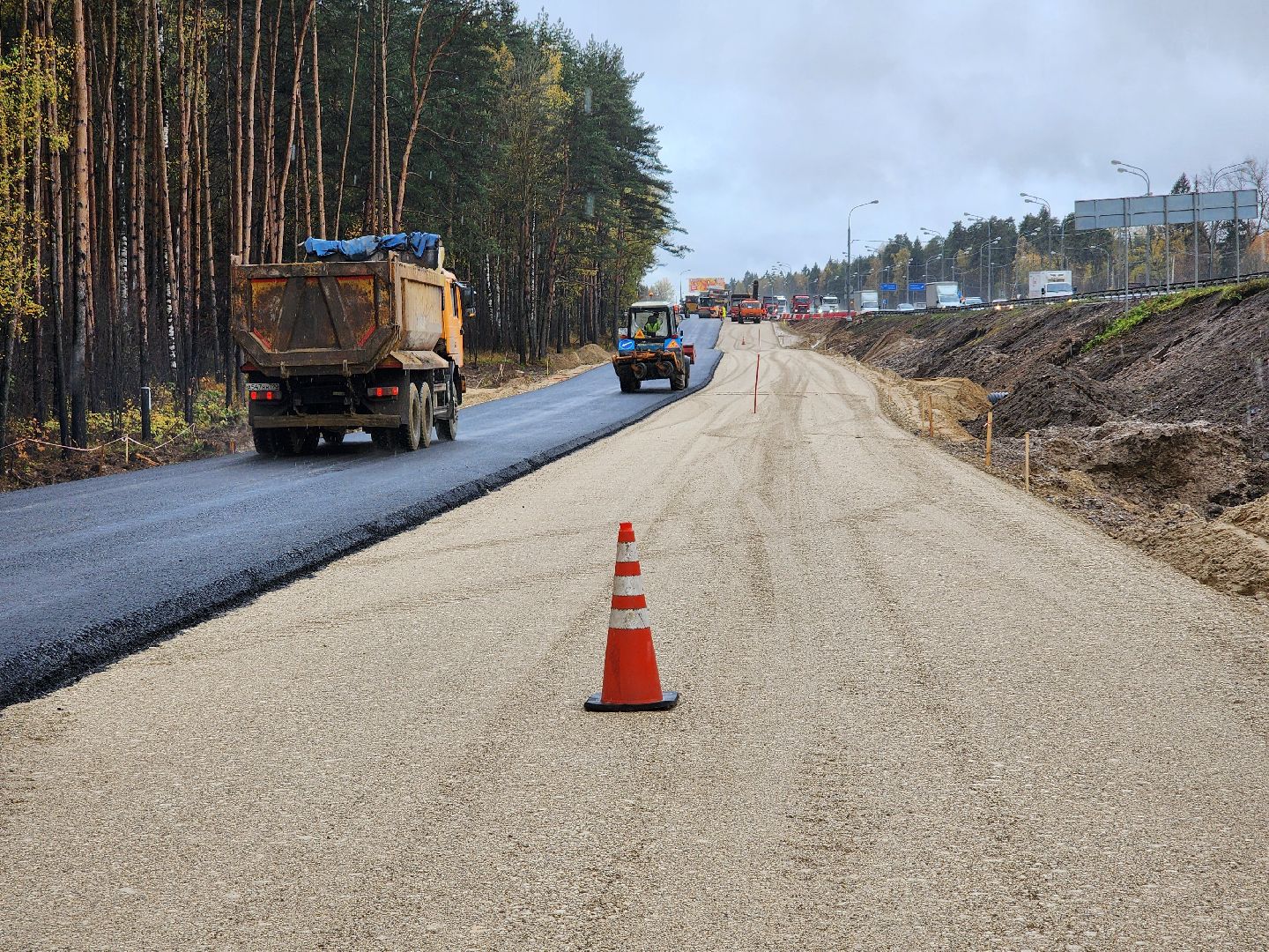 пушкинский городской округ, лесной, кощейково, трасса м-8, ярославское направление, реконструкция м-8, расширение м-8, подземный переход, переход лесной,