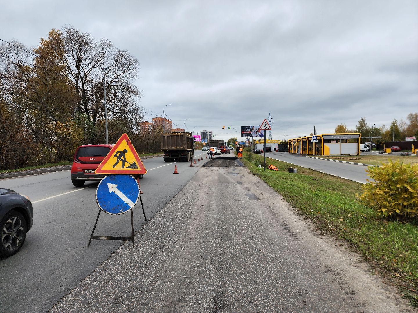 раменское, дороги, ямочный ремонт на донинском шоссе,