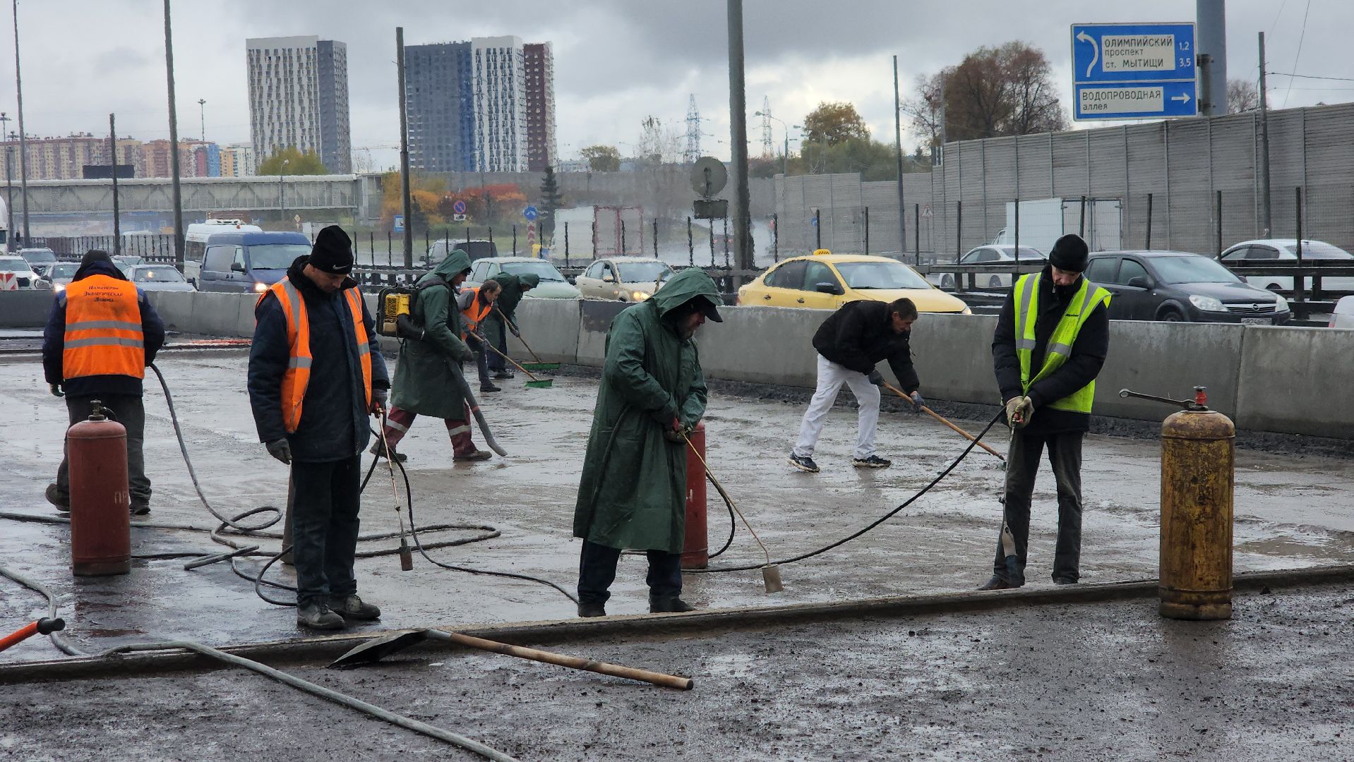 ремонт моста в мытищах, мост через яузу, перекрытие движения,