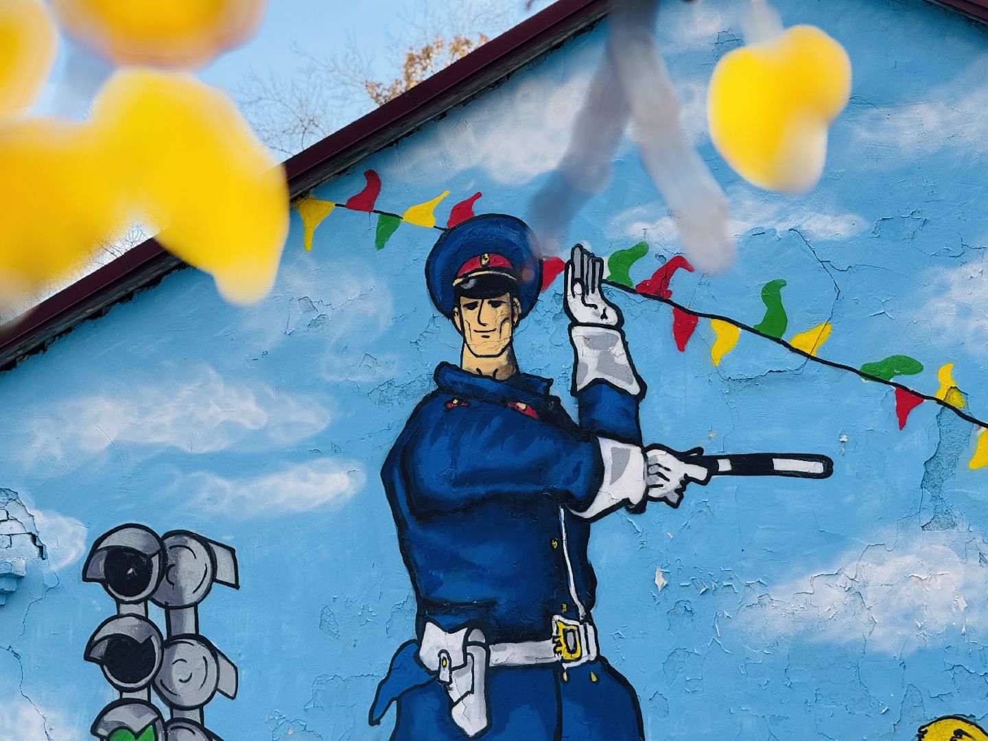 день полиции, дядя степа, граффити, благоустройство,  раменское, гаи, гибдд,