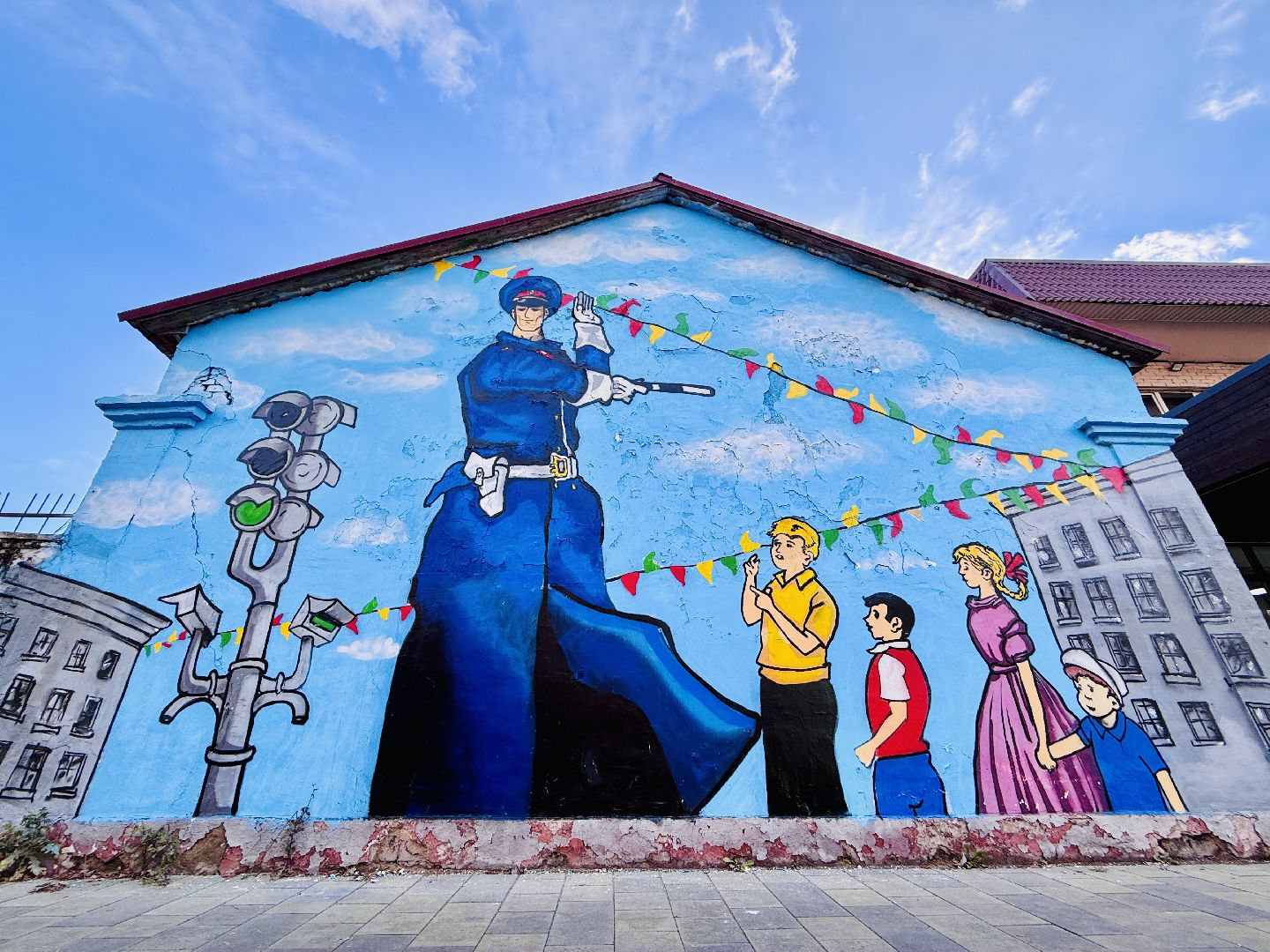 день полиции, дядя степа, граффити, благоустройство,  раменское, гаи, гибдд,