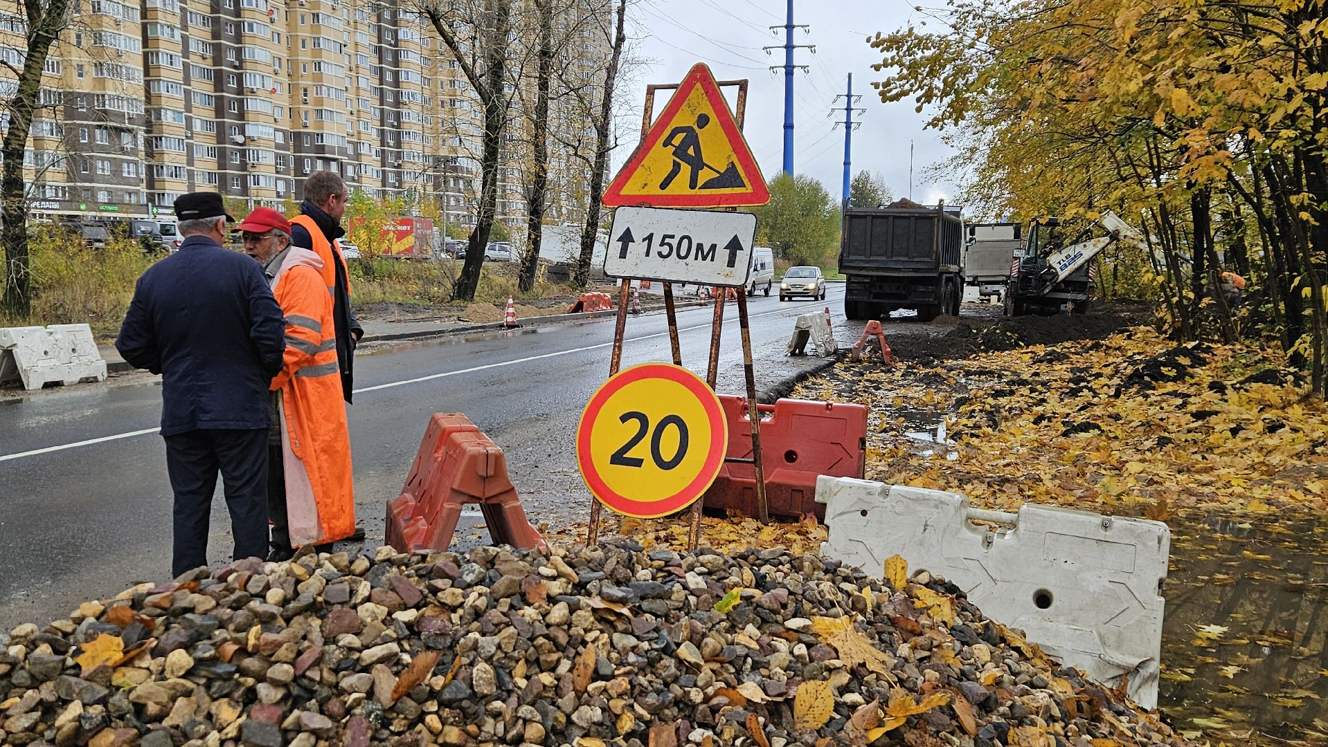 долгопрудный, новые водники, автобусная остановка, пешеходный переход, строительство, благоустройство,