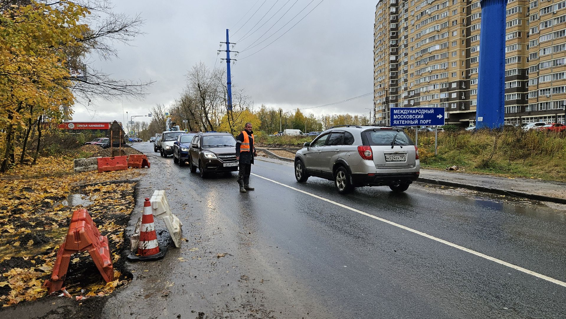 долгопрудный, новые водники, автобусная остановка, пешеходный переход, строительство, благоустройство,