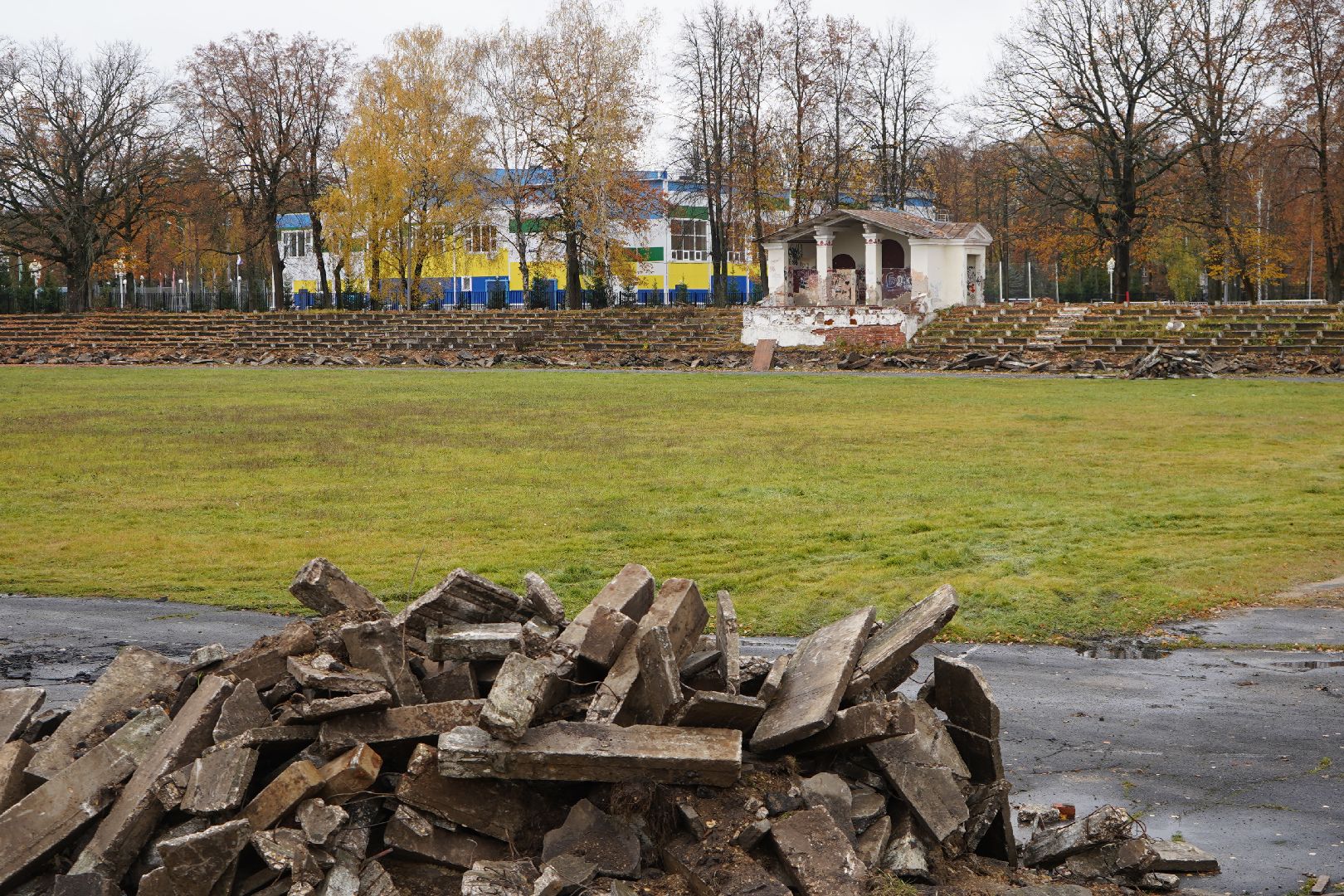 ступино, стадион металлург, ремонт, спорт,