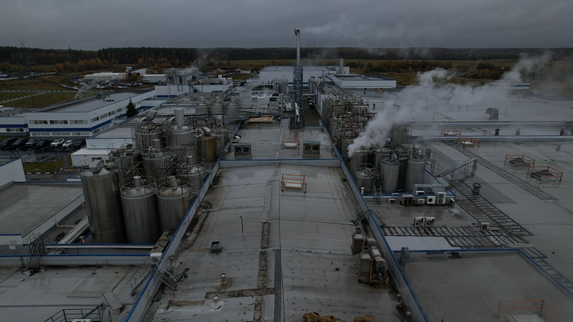 видео с коптера, молочный комбинат в чехове,