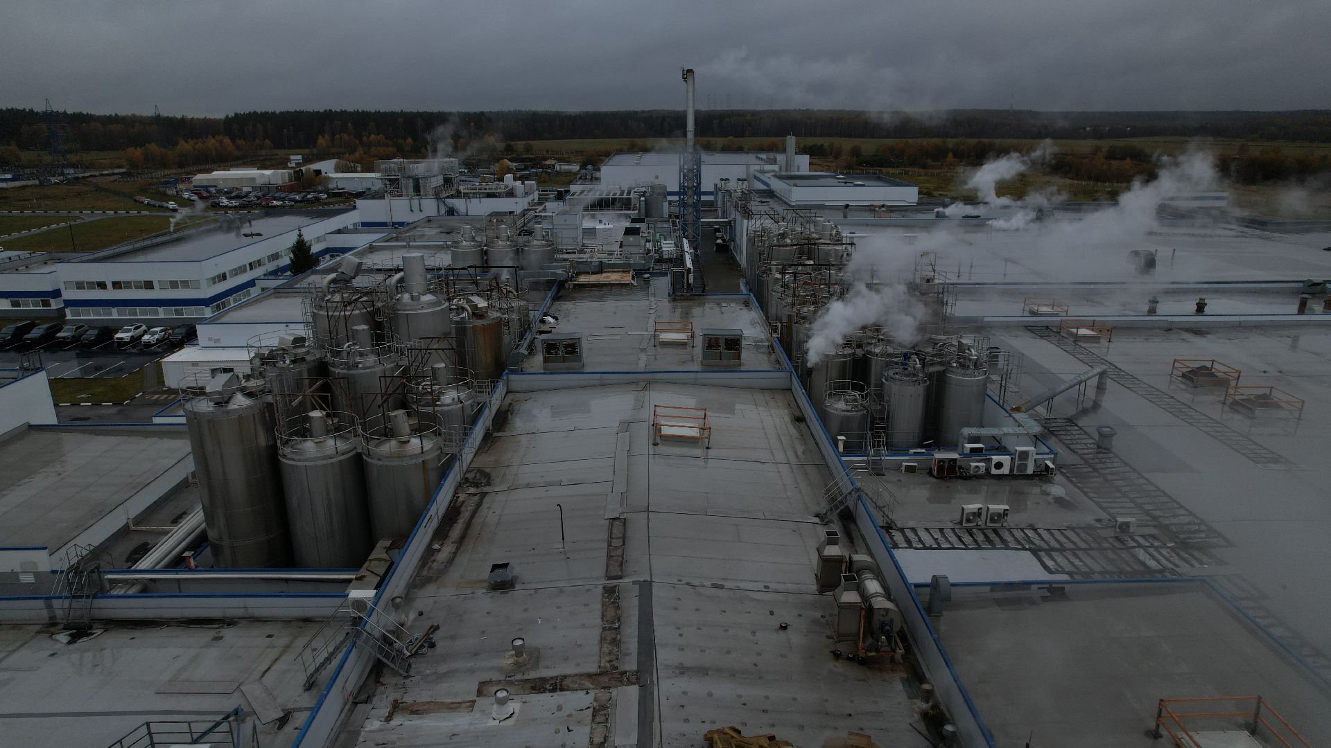 видео с коптера, молочный комбинат в чехове,