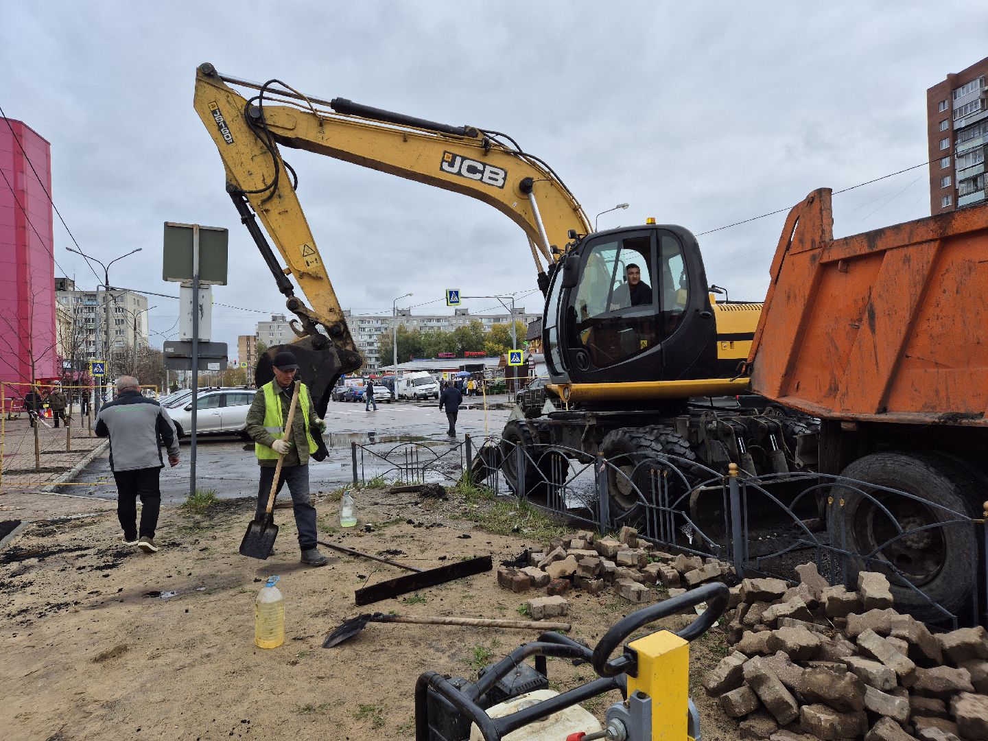 ремонт тротуара, орехово-зуево,
