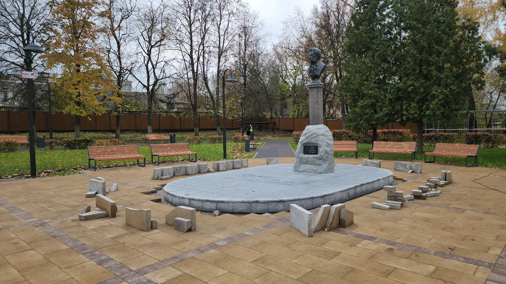 кашира, благоустройство, историческая часть города, укладка асфальта, летний сад, сквер пушкина, освещение, озеленение,