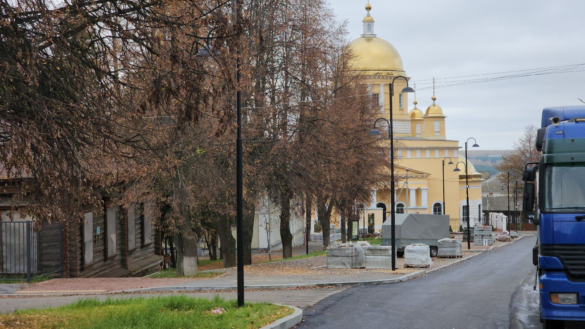кашира, благоустройство, историческая часть города, укладка асфальта, летний сад, сквер пушкина, освещение, озеленение,