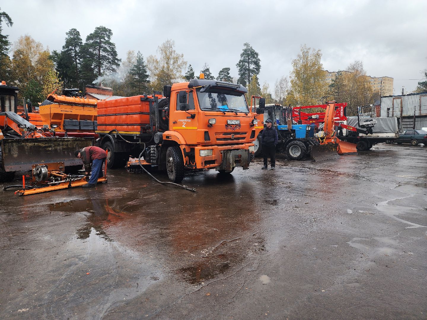 красноармейск, городской округ пушкинский, снегоуборочная техника, коммунальная служба,