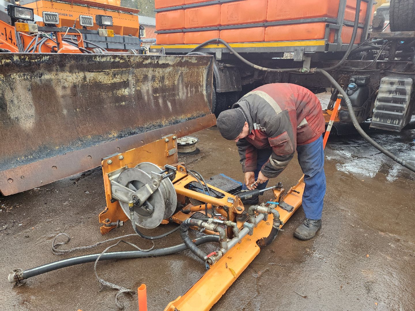 красноармейск, городской округ пушкинский, снегоуборочная техника, коммунальная служба,