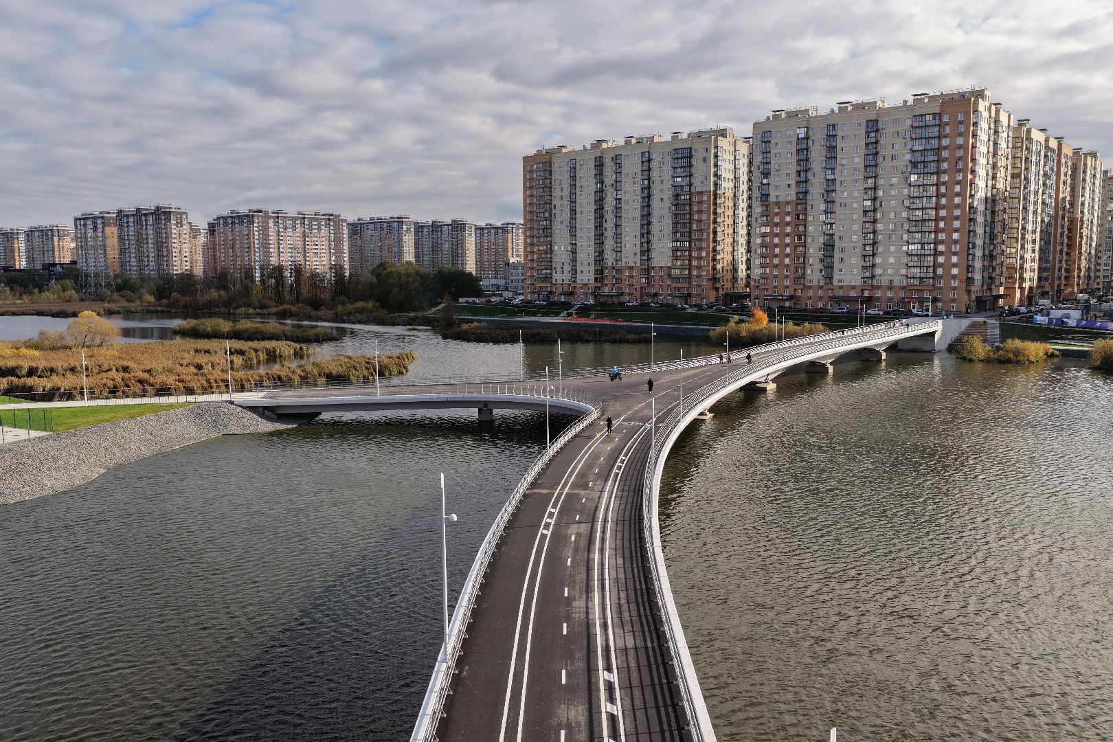 видео с коптера, парк дружба, благоустройство в люберцах,