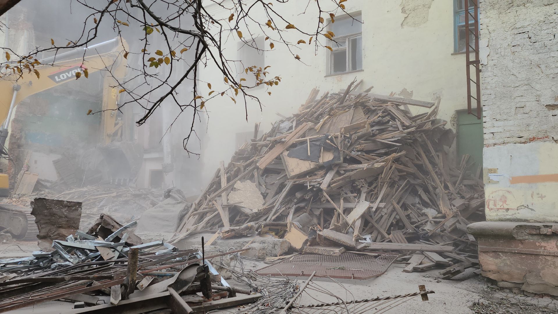 луховицы, благоустройство, снос аварийного дома,