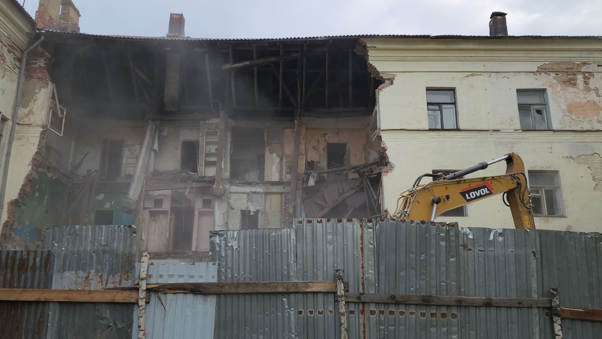 луховицы, благоустройство, снос аварийного дома,