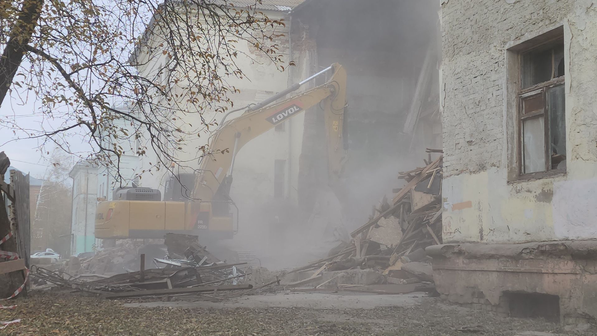 луховицы, благоустройство, снос аварийного дома,