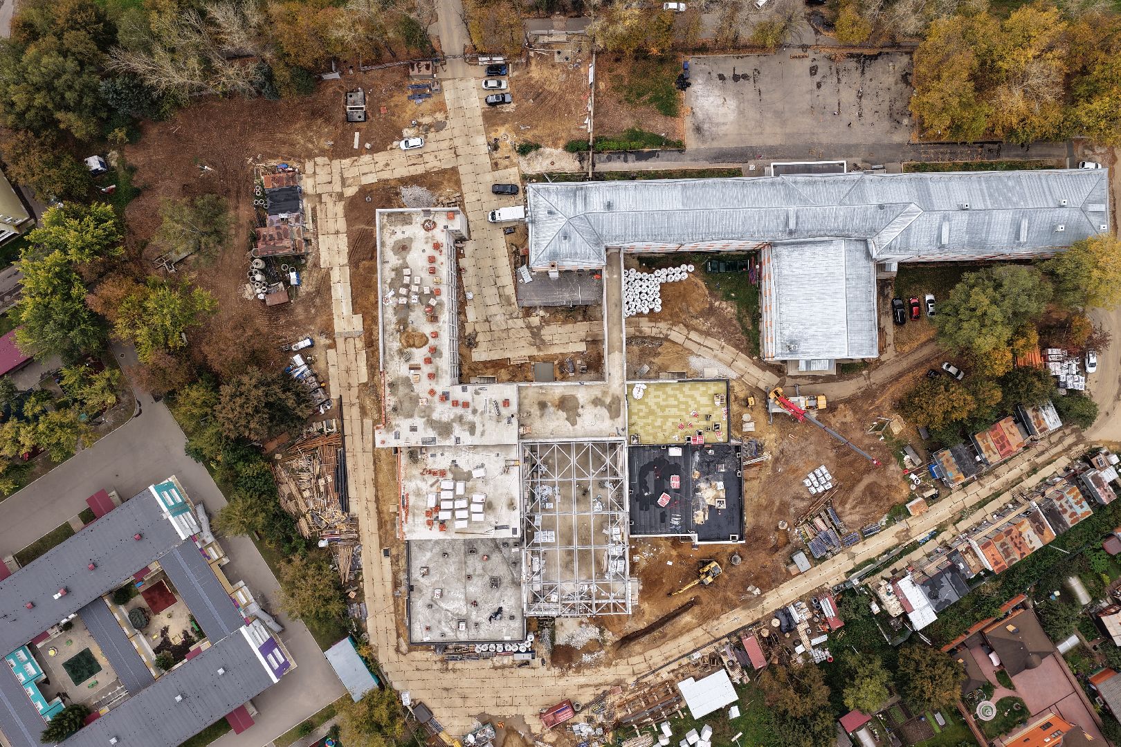 видео с коптера, бронницкий лицей,