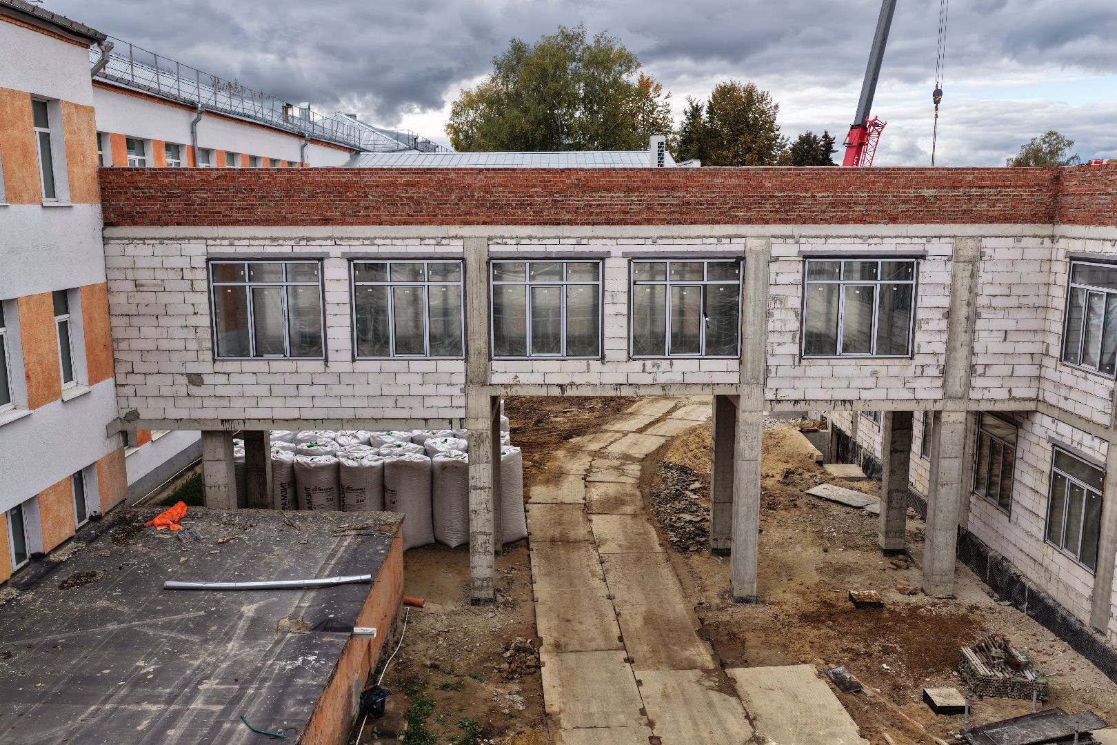 видео с коптера, бронницкий лицей,