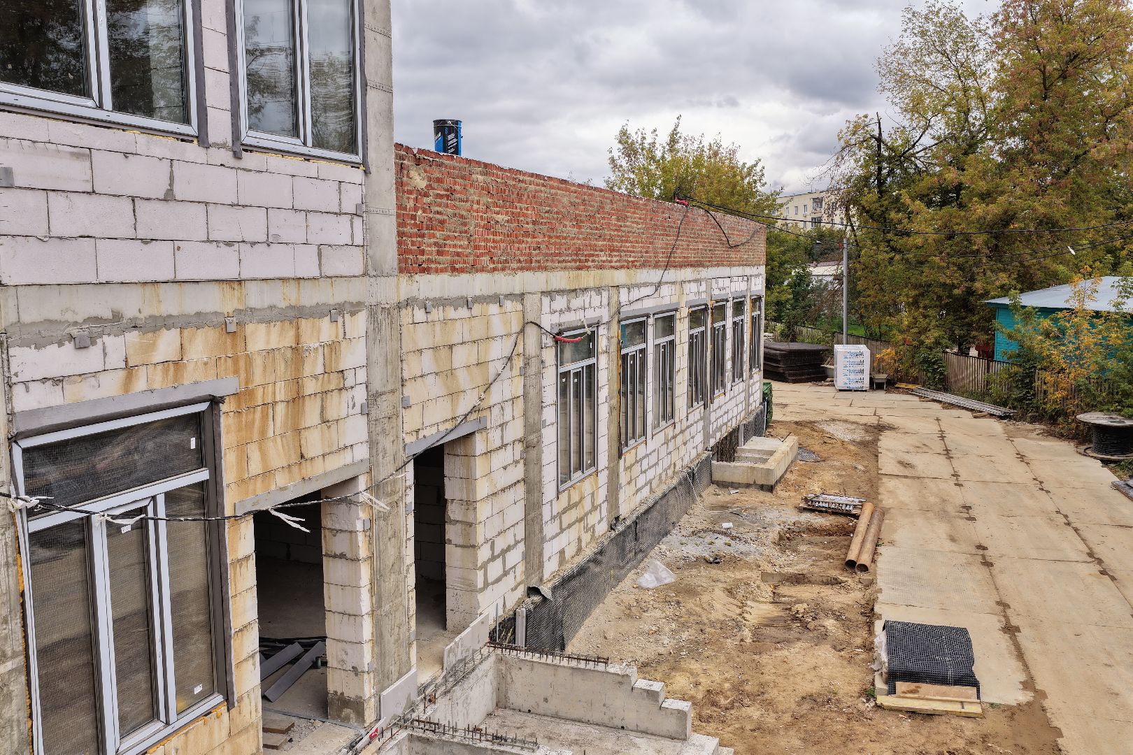 видео с коптера, бронницкий лицей,