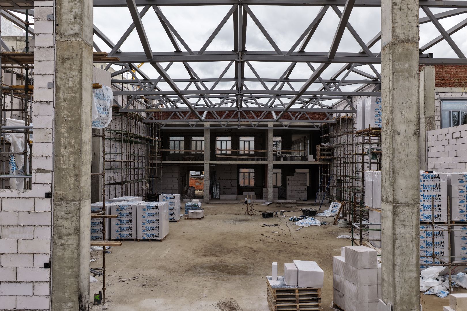 видео с коптера, бронницкий лицей,