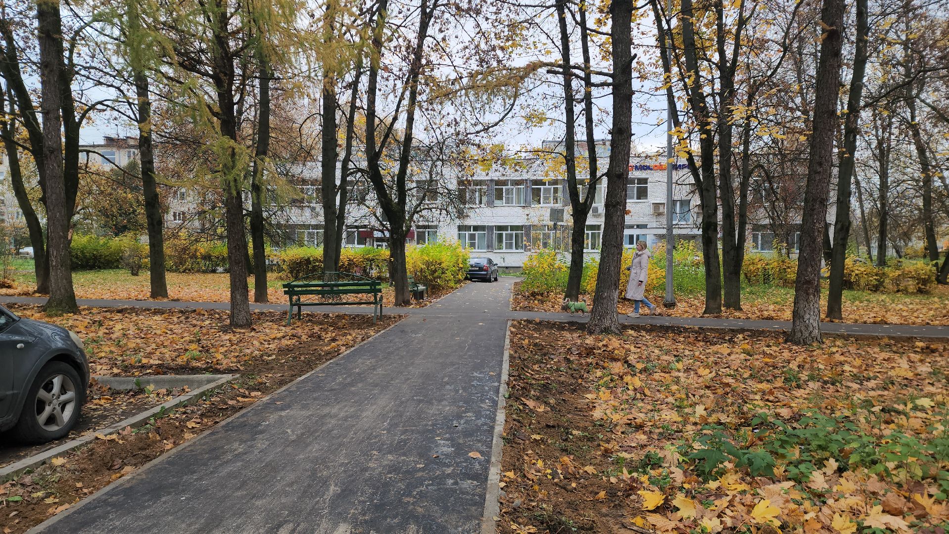 Асфальтирование , Укладка асфальта , Лобня , Тротуары , Пешеходная сеть,